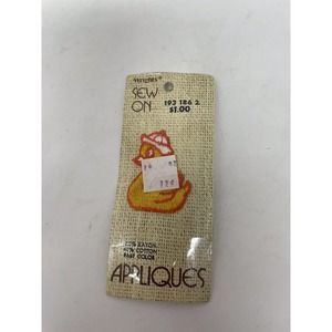 NEW Sew On Patch Vintage Yellow Duck with Hat Applique 1.25x1.75 Duckie Ducky